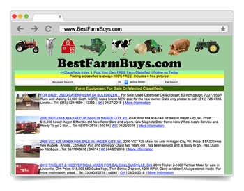 Best Farm Buys is a FREE Online Classified Ads Site to BUY or SELL your New or Used Farm Equipment
