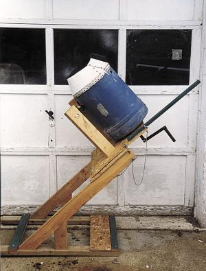 hand farm mixer concrete barrel plastic diy he cranked albany ind krakow calls sent poor frank recently man