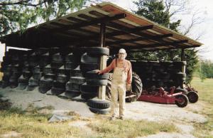 FARM SHOW - Tractor Shed Built Out Of Tire "Bricks"