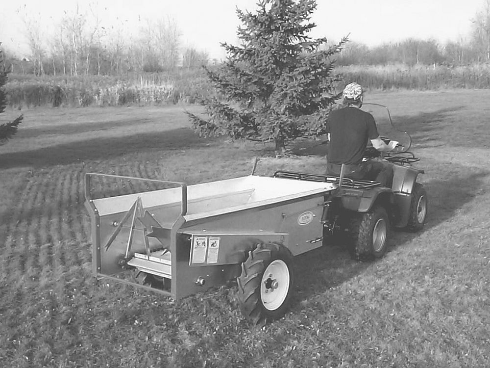 diy ground driven manure spreader