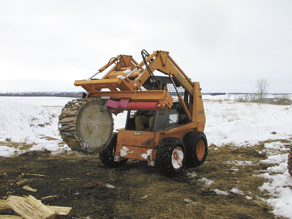Skid loader wood splitter discount