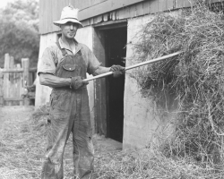 Pic on left shows my grandfather, Stanley Newhall, struck a pose in the 1930s for a feature story in Successful Farming magazine.