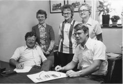 HAROLD, JOAN, MARK AND STAFF 1978