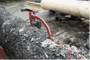 chainsaw powered bark peelers