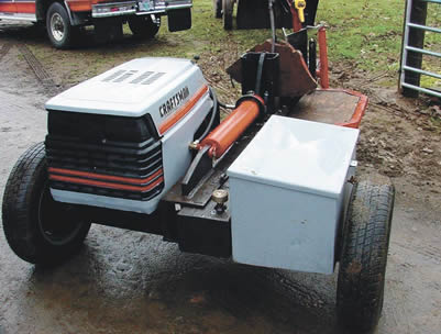 Riding Mower Converted To Log Splitter