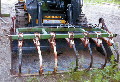 Old Cultivator Shanks Used
To Build Grapple Fork