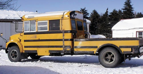 Bus Converted To 3-Ton "Pickup"