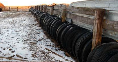 Tire Barrier Saves Fences