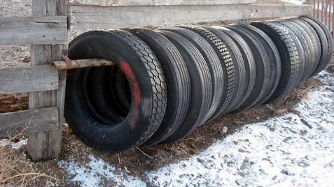 Tire Barrier Saves Fences